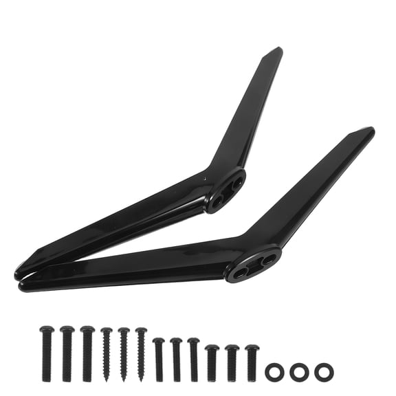 POPETPOP 1Set Space Saving Black TV Base Stand with Anti Slip Pads for Flat Screen TV Mount