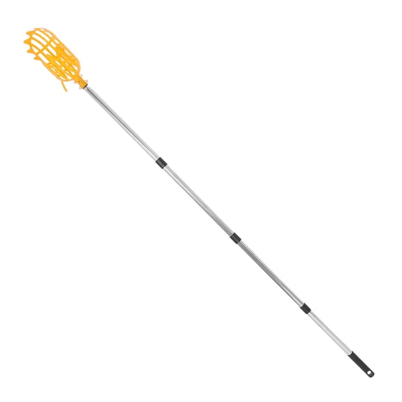 POPETPOP 1Set Heavy Duty Basket Fruit Picker Pole with Telescoping Extension for Mango Avocado Lemon Tree Garden