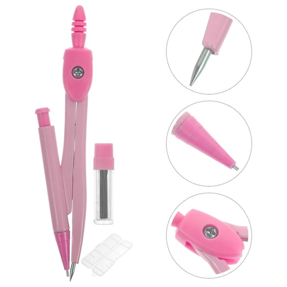 POPETPOP Portable Compasses Metal Pink 1 Set for Students