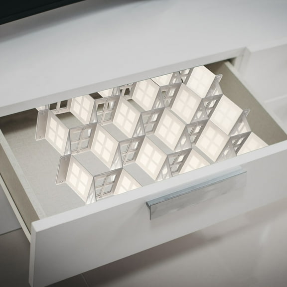 POPETPOP 1Set Premium Plastic Honeycomb Drawer Divider with Adjustable Grid for Closet and Drawer
