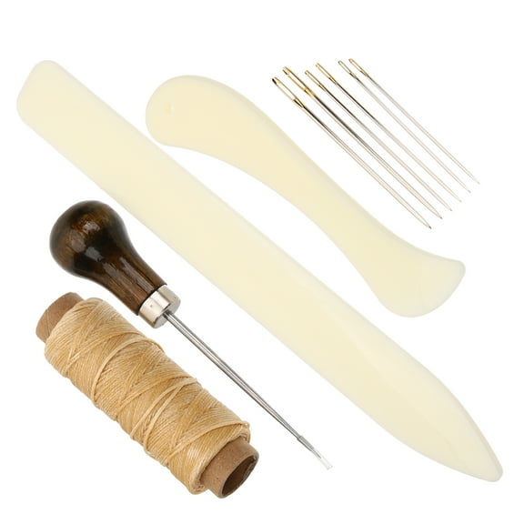 POPETPOP Sewing Tool Kit for Bookbinding with Waxed Linen Thread - Complete 1 Set for Crafting and Repair