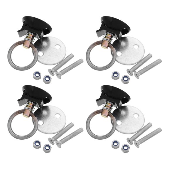 POPETPOP 1Set Quick Release Tie Down Anchor Kit with Bolt on Round Anchor Points for Secure Guide Rail Cargo