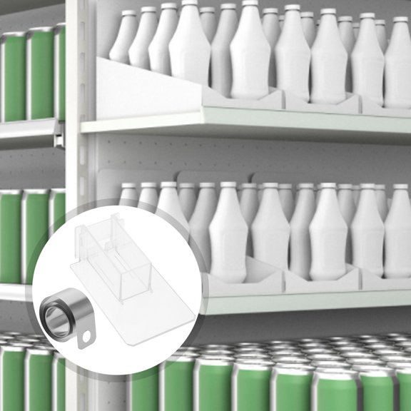 POPETPOP 1Set Spring Loaded Drink Shelf Pusher Compact Design for Fridge Freezer and Pantry Use