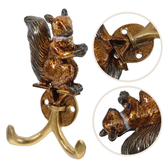 POPETPOP 1Set Unique Golden Animal Wall Hook Metal Coat Hook for Home Decorative Use