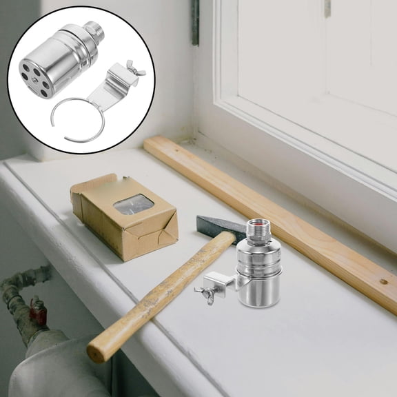 POPETPOP 1Set Stainless Steel Auto Water Shut Off Valve Plated Silver Float Valve for Water Tank Overflow Control