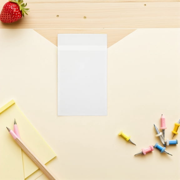 POPETPOP 200Pcs Self Seal Glassine Envelopes Transparent Paper Card Bags for Wedding Invitations and Letters