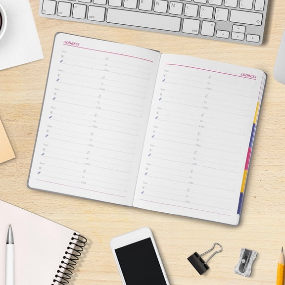 POPETPOP 2026 Appointment Book and Schedule Planner Grey Soft Cover with Habit Tracker Journal