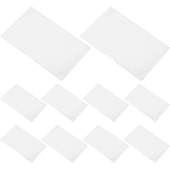 POPETPOP 20Pcs Clear Plastic Card Holder Sleeves for Social Security and Id Card Protection with Flexible Material