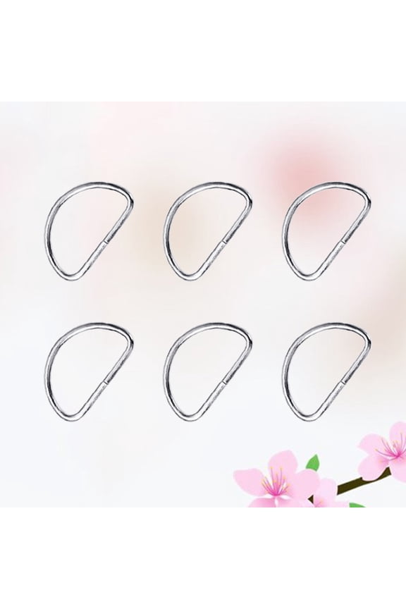 20Pcs Metal D Ring Buckle Plated Silver Color Durable for Crafting Bags Belts