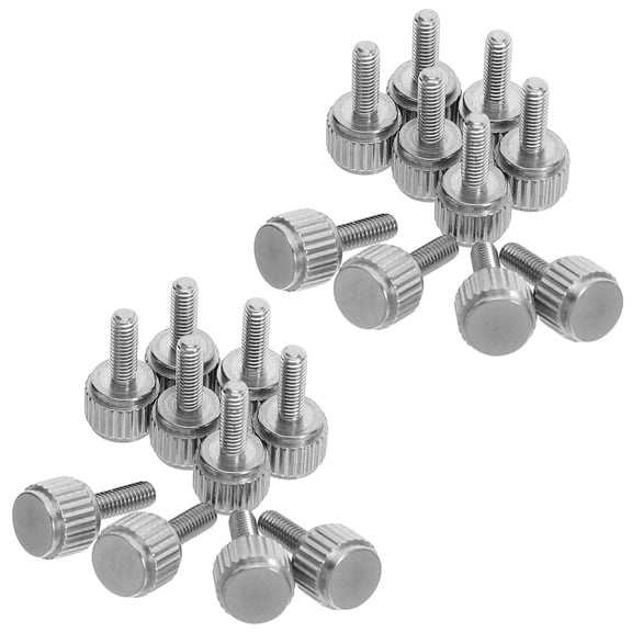 POPETPOP 20Pcs Stainless Steel Knurled Thumb Screws with Flat Head for Precise Caliper Measurement