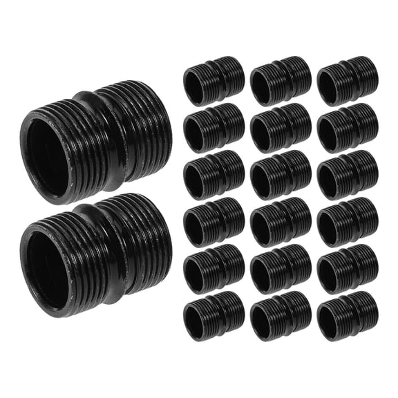 POPETPOP 20Pcs Threaded Wire Rack Connector in Black Metal for Universal Wire Shelf Unit Compatibility