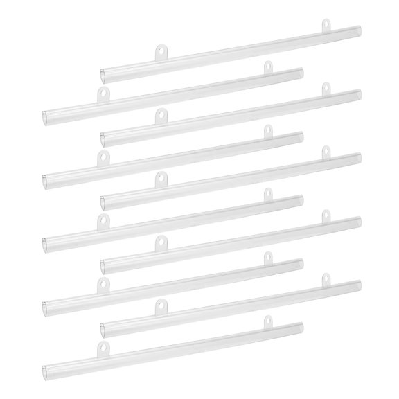 POPETPOP 20Pcs Transparent PVC Poster Hanger Rail for Wall and Ceiling Clear Poster Display Bar