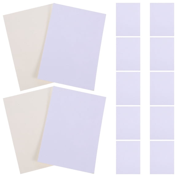 POPETPOP 20Pcs White Photo Frame Matting Pre-Cut for DIY Picture Display and Craft Frames