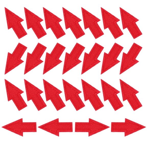 POPETPOP 25Pcs Red Arrow Fabric Iron on Patches Versatile Clothes Repair and Decorative Applique