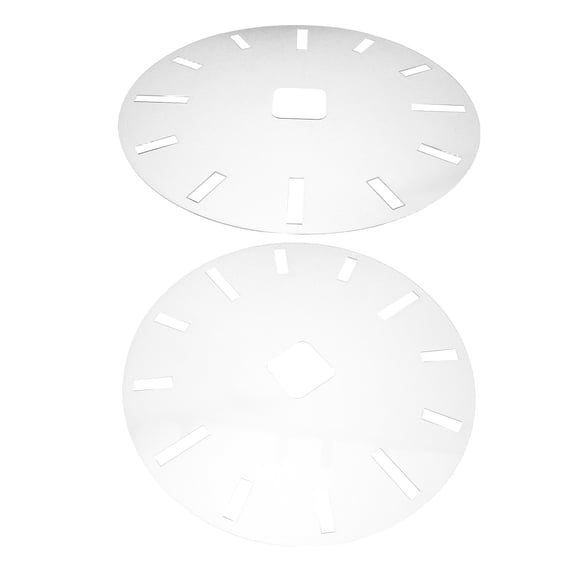 POPETPOP 2-Pack Transparent Acrylic Clock Face Stencil Templates for Round Clock Dial Inlay Crafting