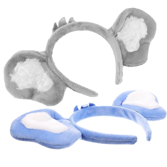 POPETPOP 2Pcs Animal Ear Headbands with Koala Design Comfortable Fabric Headbands for Adults