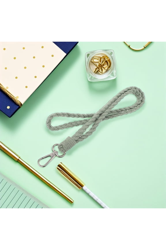2-Pack Colorful Macrame Keychain Lanyards with Cotton Rope Necklace for Trendy Accessories and Stylish Decoration