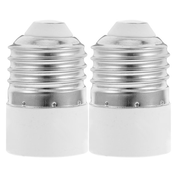 POPETPOP 2Pcs Bulb Converter Socket Adapter White for Light Fixture E27 to Mr16 Use