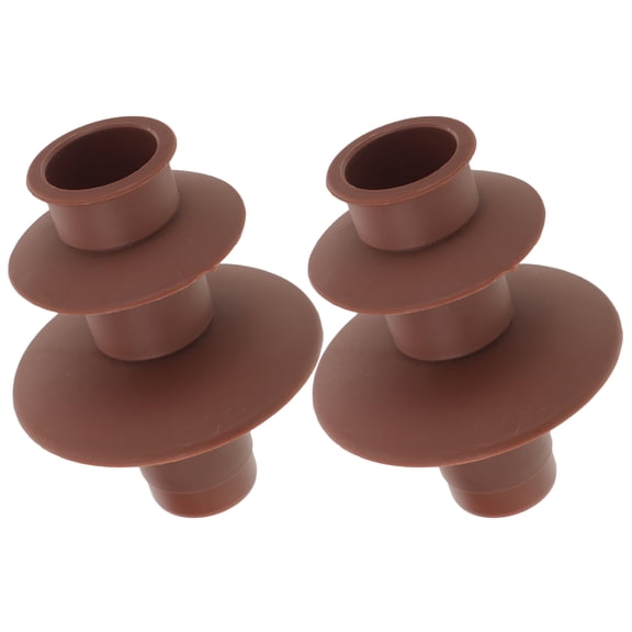 POPETPOP 2Pcs Chocolate Fountain Core Shaft Coffee Color Spiral Rod for Kitchen Easy Installation and Maintenance