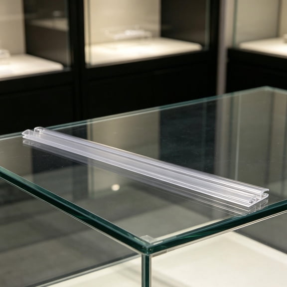 POPETPOP 2Pcs Clear Acrylic Hinges for Glass Panels No Drill Installation Flexible PVC Hinge Strip