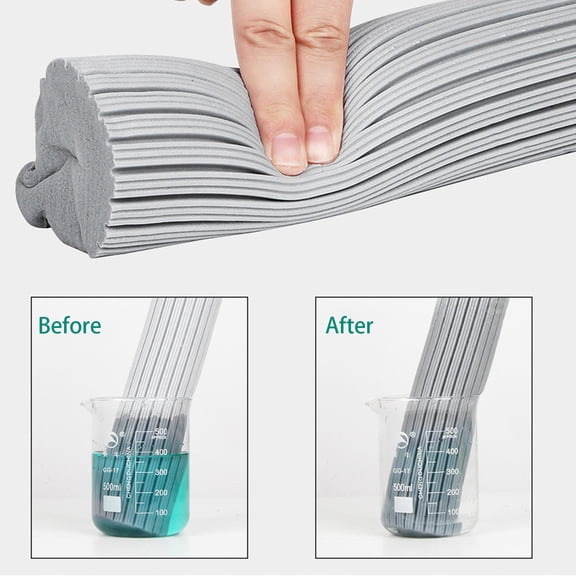 POPETPOP 2Pcs Convenient Sponge Mop Refills with Strong Affordability for Tile Marble and Wood Floors