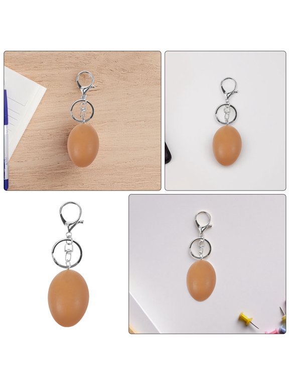 2Pcs Easter Egg Keychain Alloy and PVC Cute Decor Accessory for Bags