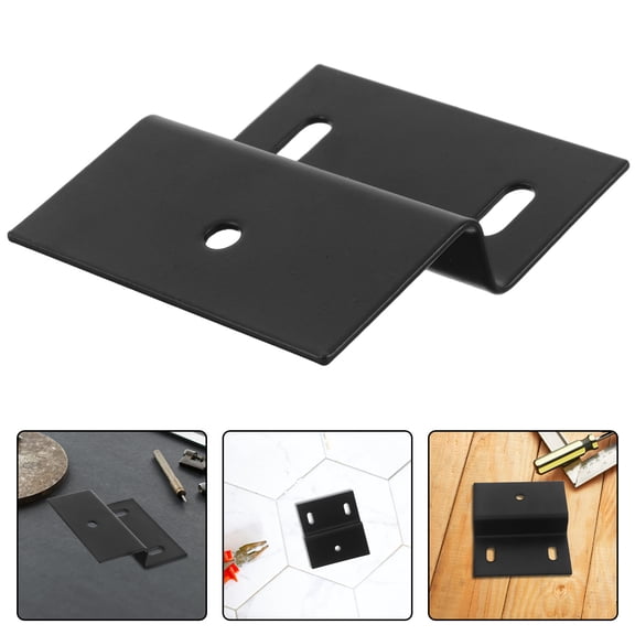 POPETPOP 2Pcs Durable Z Brackets for Bathroom Cabinet Hanging and Wood Tile Mounting