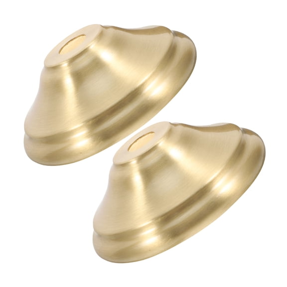 POPETPOP 2Pcs Metal Ceiling Light Holder Parts with Brass Finish for Chandelier and Pendant Lamp Accessories