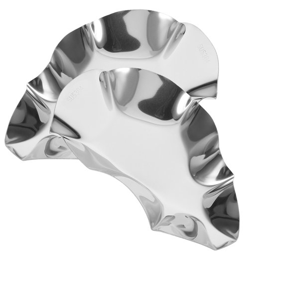 POPETPOP 2Pcs Multifunctional Stainless Steel Oyster Shell Plates for Kitchen and Dining Use