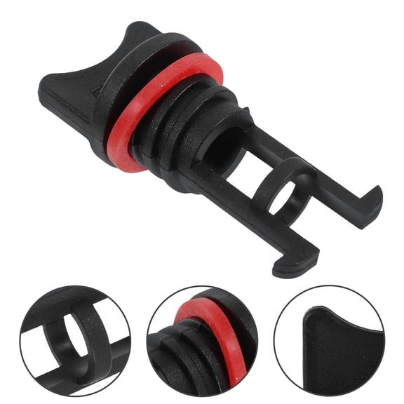 POPETPOP Black Nylon Kayak Drain Plug 2-Pack for Boats, Easy Install, Secure Seal, Replacement