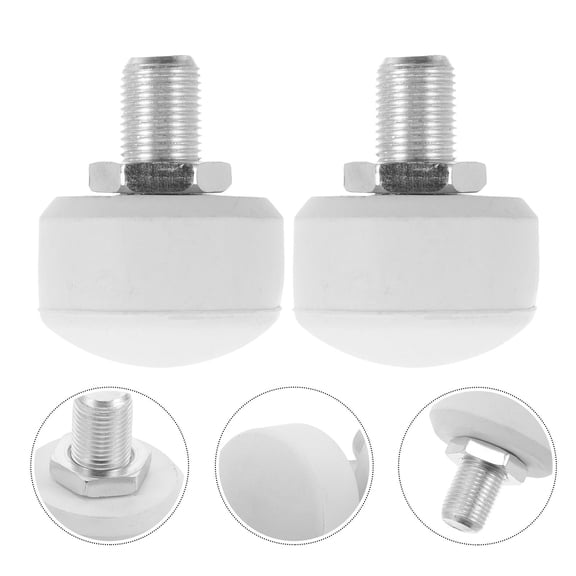POPETPOP 2Pcs White Roller Skate Toe Stoppers Replacement Parts for Skating with Instant Stop Brake
