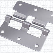 POPETPOP 2Pcs Durable Metal Luggage Hinge Plated Silver Finish Travel Bag Hardware Replacement