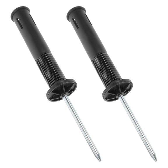 POPETPOP 2Pcs Soccer Corner Flag Spring Base with Ground Spike Durable Black Flagpole Holder for Fields