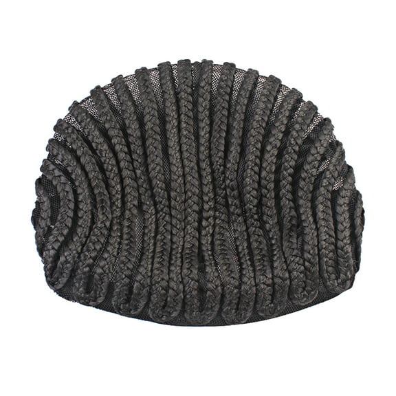 POPETPOP 2Pcs Soft Black Wig Caps for Making Braids with High Elasticity and Combs