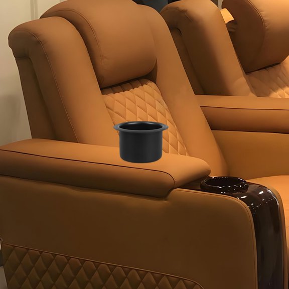 POPETPOP 2-Pack Stainless Steel Drop-In Cup Holders, Easy to Install for Office Desk, Sofa, and Home Use