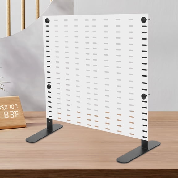 POPETPOP 2Pcs Sturdy Black Pegboard Desk Brackets for Office Table Top Display Stand