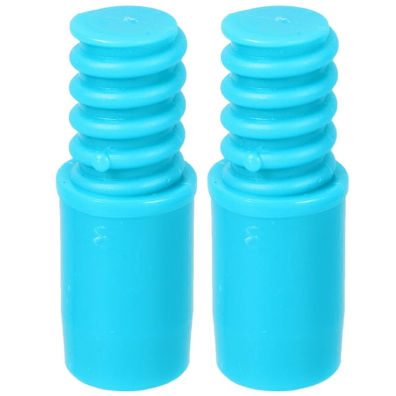 POPETPOP 2Pcs Threaded Tip Adapter in Sky Blue Plastic for Replacement Extension Pole Handles
