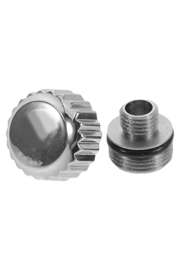 2Pcs Universal Watch Crown Assembly with Waterproof Gear and Metal Components for Repair