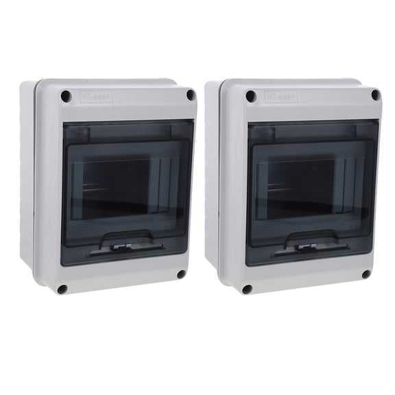 POPETPOP 2Pcs Electrical Distribution Boxes Protection Box Compact Design White ABS for Residential Use