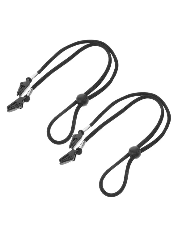 Universal Fit Hat Strap Black Windproof for Outdoor Activities 2Pcs