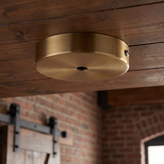 POPETPOP 2Set Copper Ceiling Pendant Base with Golden Finish for Home Lighting Fixture Installation