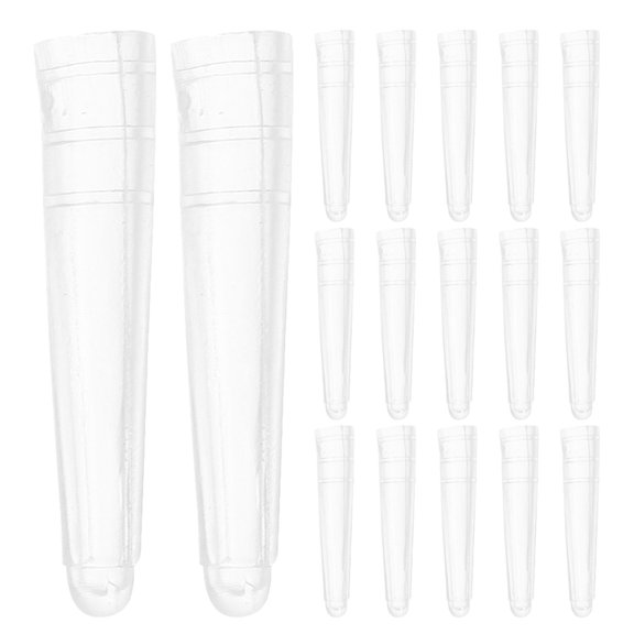 POPETPOP 300Pcs Reusable Transparent Tweezers Protective Covers Silicone Caps for Eyelash Grafting Tools