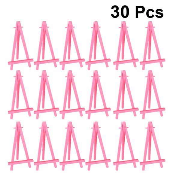 POPETPOP 30Pcs Triangle Frame Easel Tabletop Display Plastic Photo Frame Bracket for Pictures