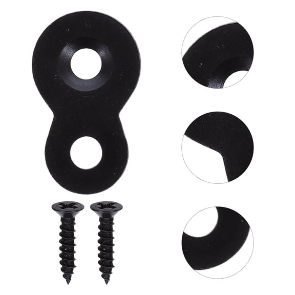 POPETPOP 30Pcs Universal Black 8 Figure Fastener for Desktop and Wall Mount Frame Brackets