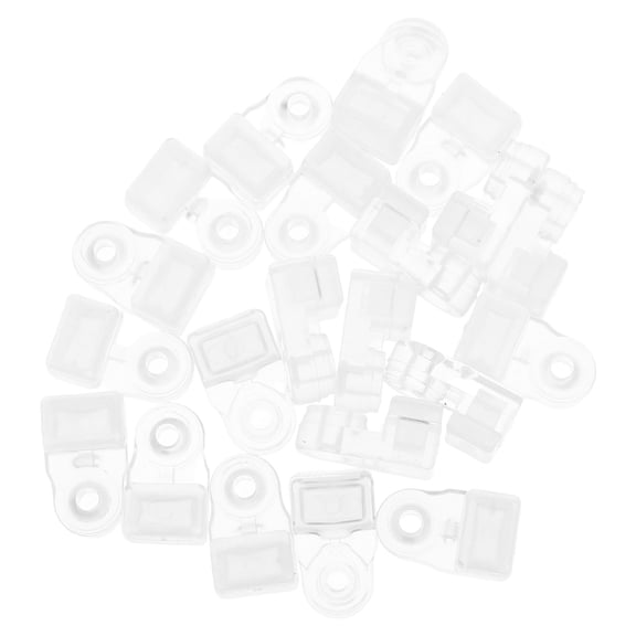 POPETPOP 35Pcs Glass Panel Retainer Clips Transparent Plastic Mirror Clips for Cabinet Door and Window