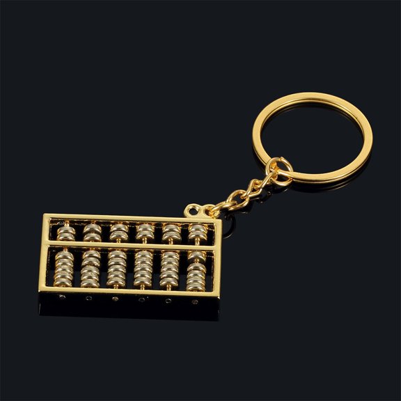POPETPOP 3Pcs Abacus Keychains Golden Stylish Key Holder Pendant for Bag Or Backpack Decor