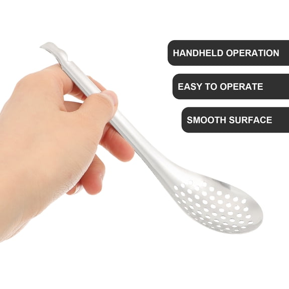 POPETPOP 3Pcs Stainless Steel Slotted Spoons for Food Straining and Serving with Comfortable Grip