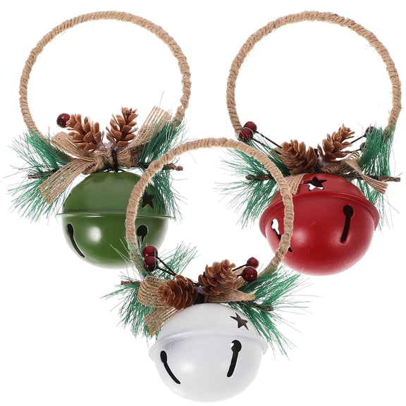 POPETPOP 3Pcs Party Bell Ornament Xmas Tree Hanging Decor for Living Room Hotel Bar