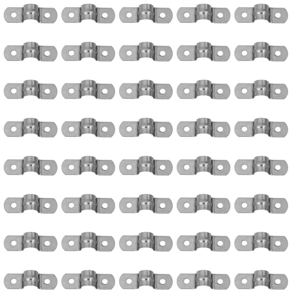 POPETPOP 40Pcs Durable U Shaped Saddle Clips for Heavy Duty Pipe Support