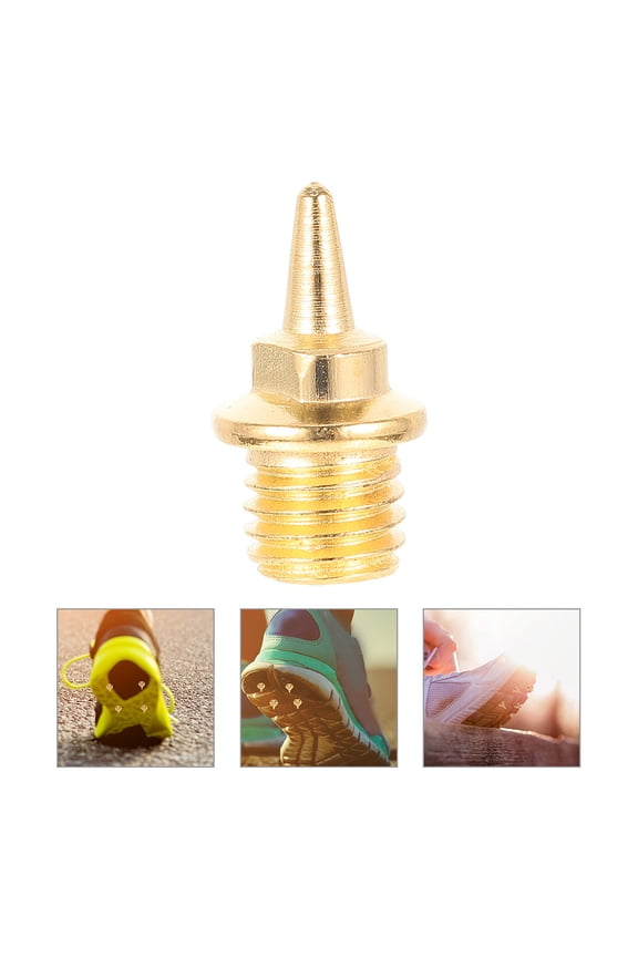 48Pcs Running Shoe Spikes Aluminum Alloy Golden Color for Enhanced Traction and Speed
